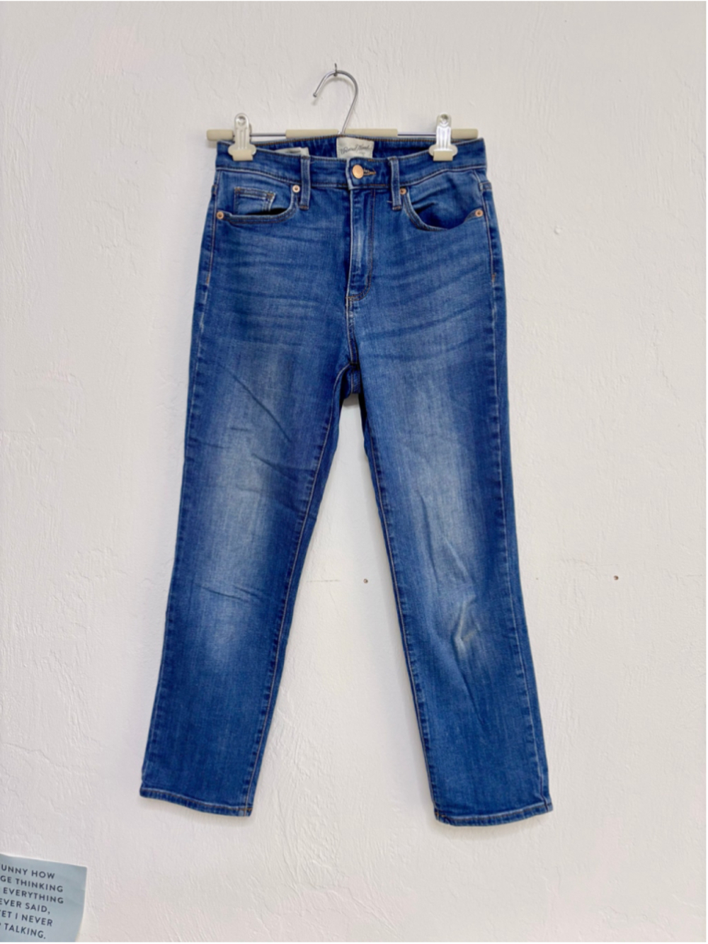 Women's Universal Thread Blue High Rise Slim Straight Jeans Size 4